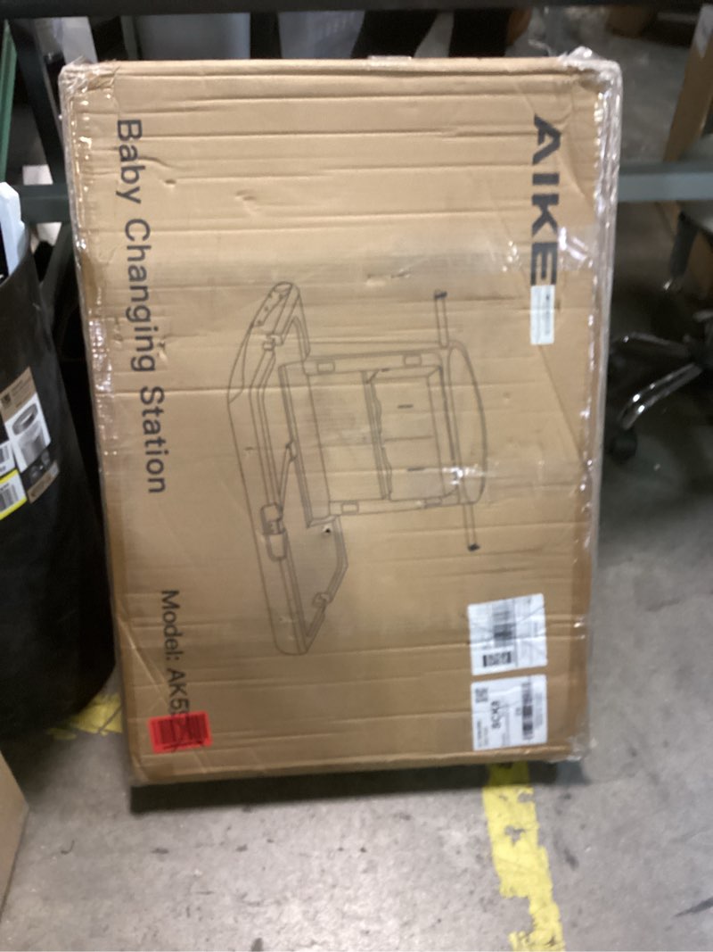 Condition photo showing Good Condition for AIKE Commercial Horizontal Baby Changing Station, Wall Mounted Foldable Baby Diaper Changing Table ADA Compliant, Grayish White