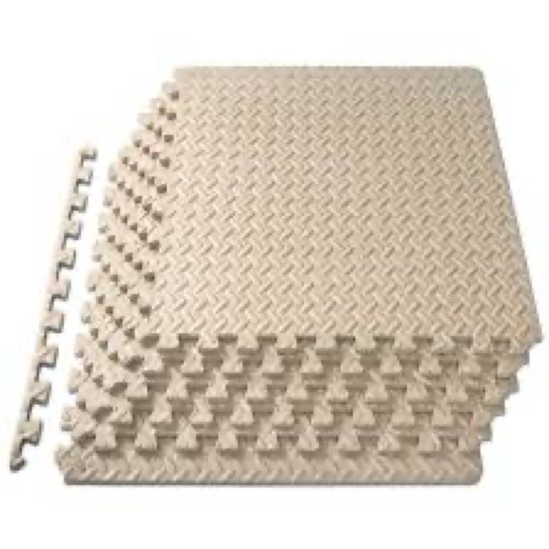 ProsourceFit Puzzle Exercise Mat, 1/2\" Thick EVA Foam Interlocking Tiles  