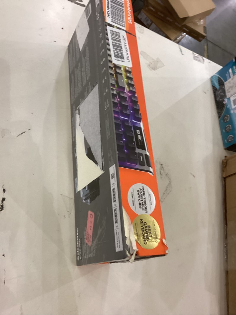 Condition photo showing New/Like New for SteelSeries Apex Pro Gen 3 OmniPoint 3.0 HyperMagnetic Switches — Adjustable Actuation — Rapid Trigger — Game-Ready Presets — Protection Mode — Rapid Tap/SOCD — OLED — RGB — PBT Keycaps — USB-C Black Pro Full Size Gen 3 Wired