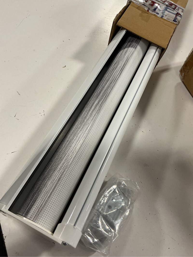 Condition photo showing Good Condition for shadesu cordless zebra blinds roller shades, grey, 29.5" w x 72" h | cordless safety design,free stop zebra shades, light filtering, privacy, modern style, window treatment,aluminium headrail