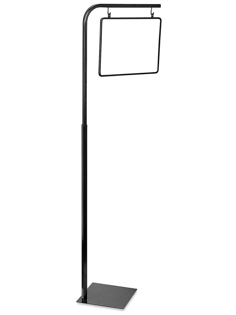 blulu 1 pcs adjustable hanging poster sign holder 43-87 inch pallet floor standing poster stand heav