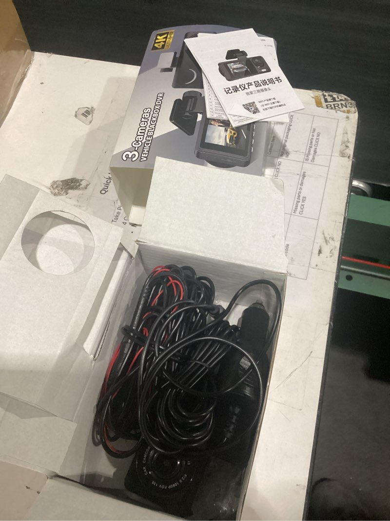 Condition photo showing Good Condition for dash cam front rear with 3 channel, 4k full uhd car camera, 5ghz wifi & app control, free 32gb card included, dash camera for cars with ir night vision, 24 parking mode, loop recording, g-sensor