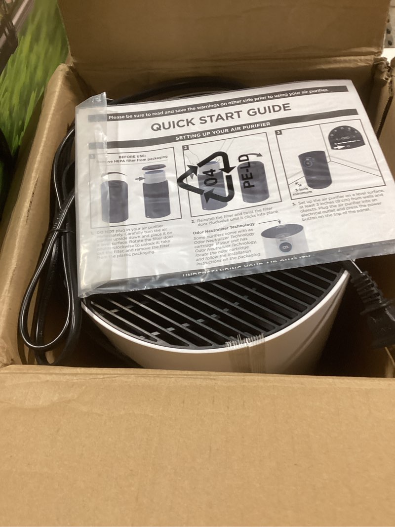 Condition photo showing Good Condition for Shark Air Purifier for Home, Clean Sense, for Bedroom, Nursery, Home Office, Dorm, HEPA-Exceeding Filter, Captures Pollutants, Pet Dander, Dust, Odor, Smoke, and More, HP102PET, White 500 sq. ft. (Perfect for Pet Owner)
