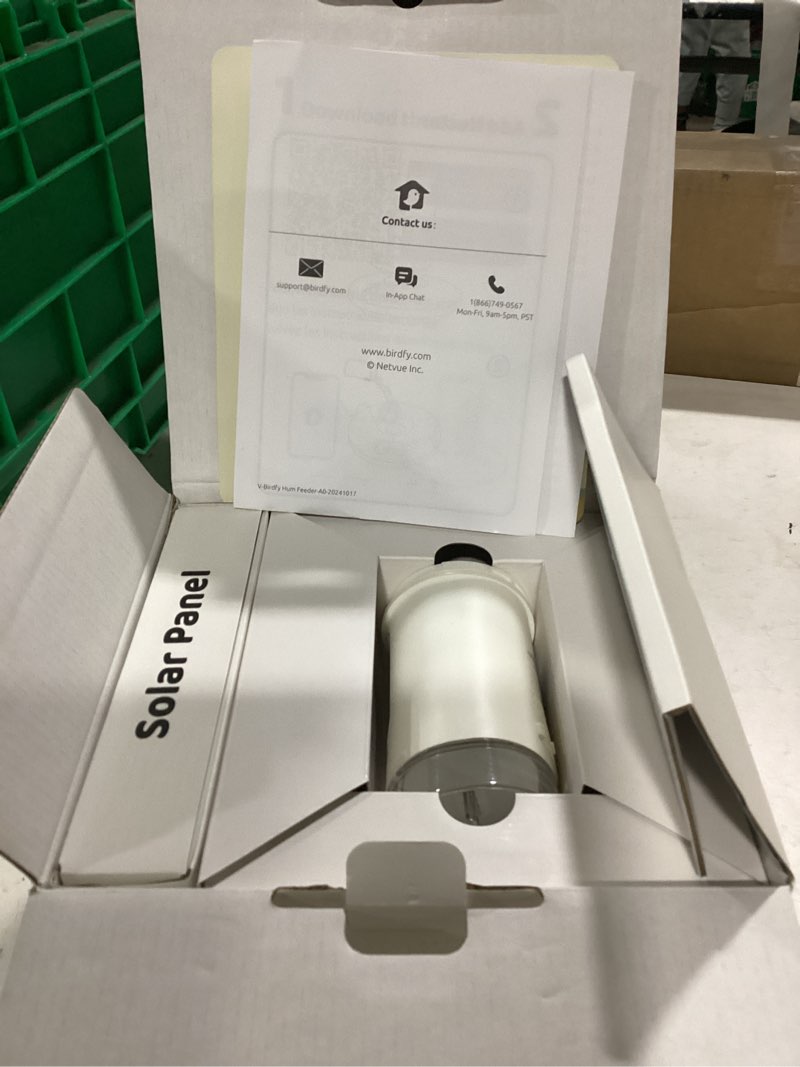 Condition photo showing Good Condition for birdfy hummingbird feeder with camera & solar panel, smart bird feeder with ai recognition & capture on outdoors, gardens, easy to clean, 14oz capacity, se ai lifetime free