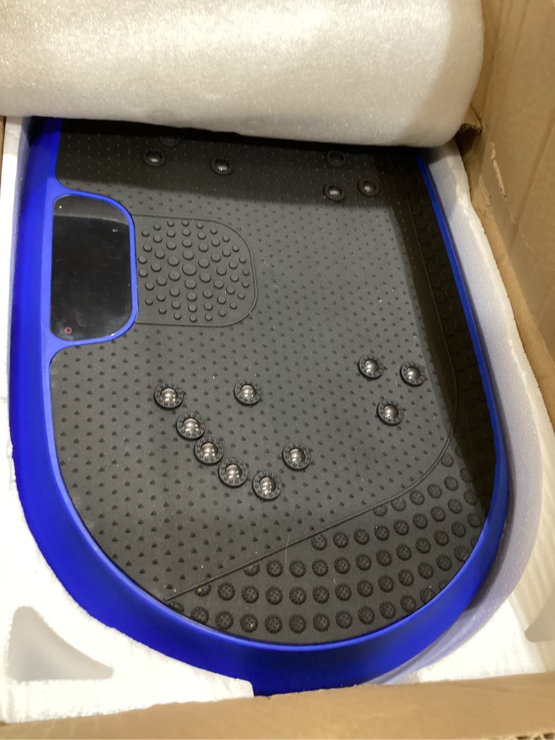 Condition photo showing Good Condition for axv vibration plate fitness platform exercise machine vibrating shaking full body shaker workout vibrate stand shake board sport for weight loss fat burner for gym home office slim.blue