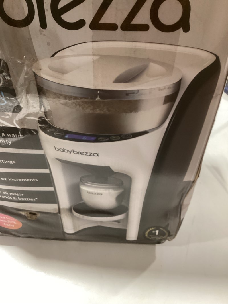 Condition photo showing New/Like New for Baby Brezza New and Improved Formula Pro Advanced Formula Dispenser Machine - Automatically Mix a Warm Formula Bottle Instantly - Easily Make Bottle with Automatic Powder Blending, White