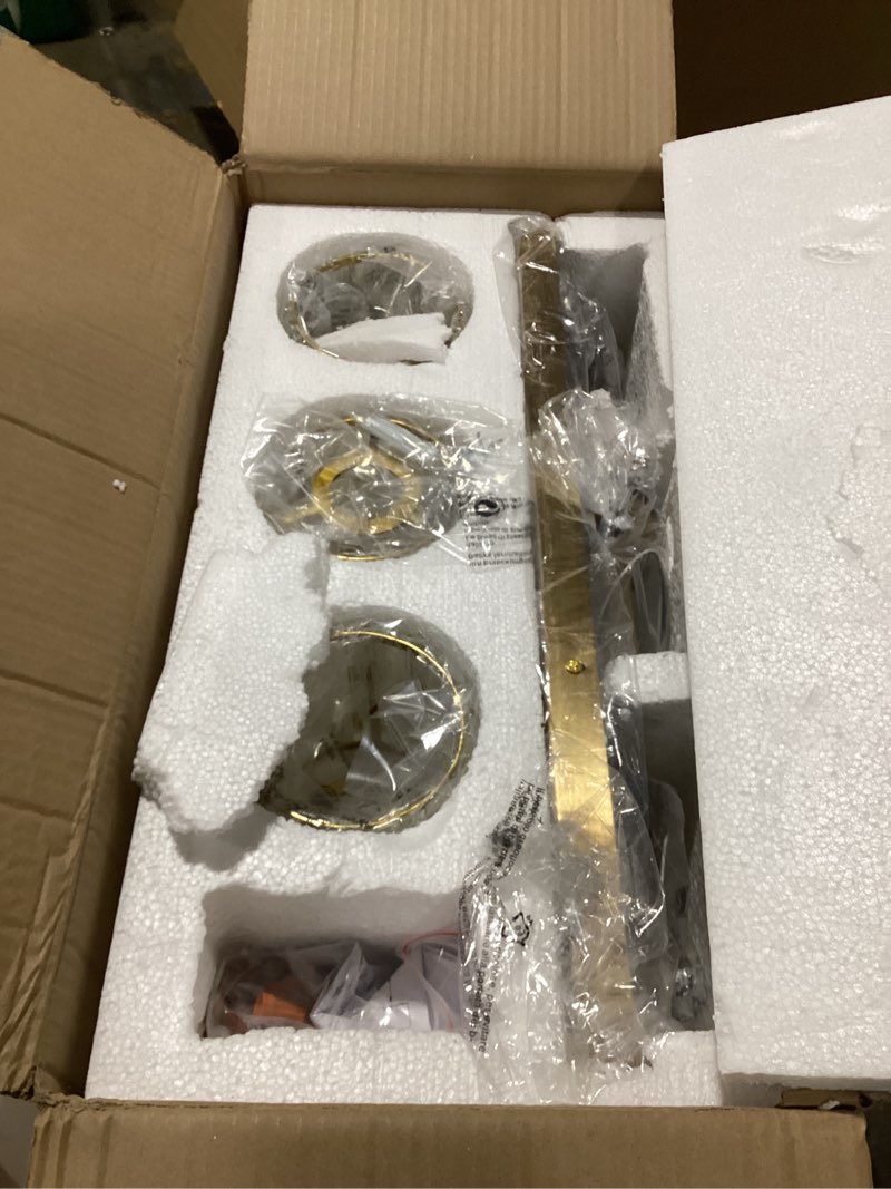 Condition photo showing Good Condition for Modern Crystal Bathroom Vanity Lights, Gold 3-Lights Bathroom Light Fixtures Over Mirror, Crystal Wall Lighting with Polished Brass Finish Gold-Round Shade 3-Light