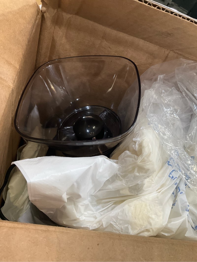 Condition photo showing As Is for cuisinart coffee grinder, electric one-touch automatic burr coffee grinder with 18-position grind selector, cup size selector for 4 – 18 cups, dbm-8p1, black stainless burr mill stainless steel