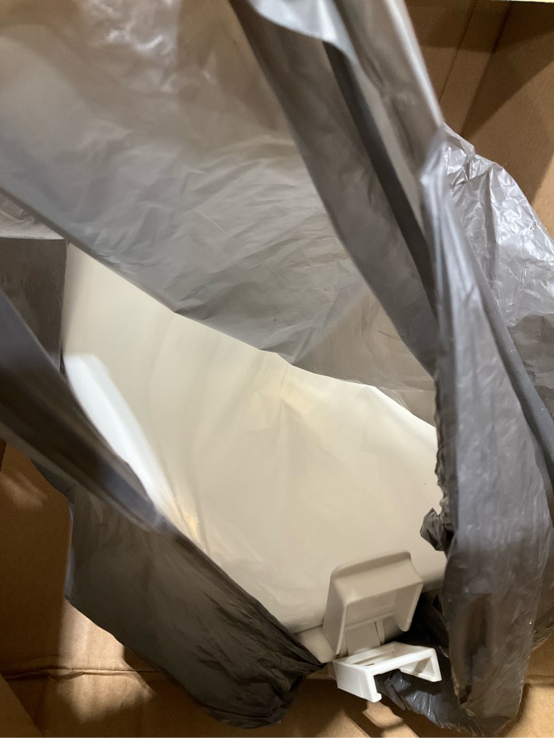 Condition photo showing As Is for Gerber Elongated Toilet Seat with Cover, Soft Close, No Slam, Quick & Easy Install, Heavy-Duty Plastic, Adjustable Fit for Standard Elongated Toilets, Durable & Fade-Resistant, White G0099213