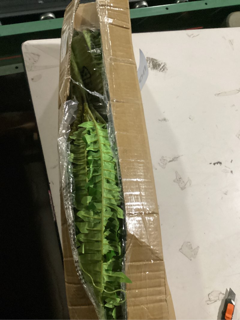 Condition photo showing Good Condition for artificial eucalyptus stem, green leaves, 12 pack green faux plant branch, 12 inch single spray fake plants for garden office patio wedding farmhouse indoor decoration