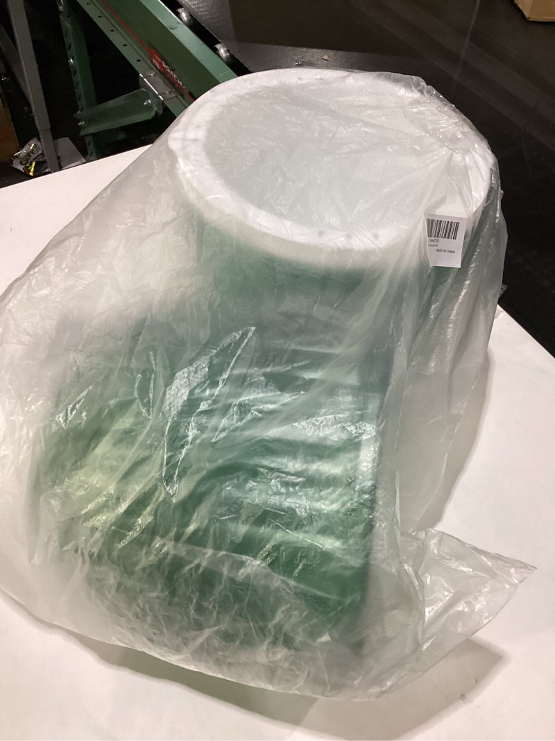 Condition photo showing Good Condition for missing peice 2 pack self watering hanging planters, 8.3\" plastic hanging flower pots with hooks & drainage holes for indoor outdoor plants