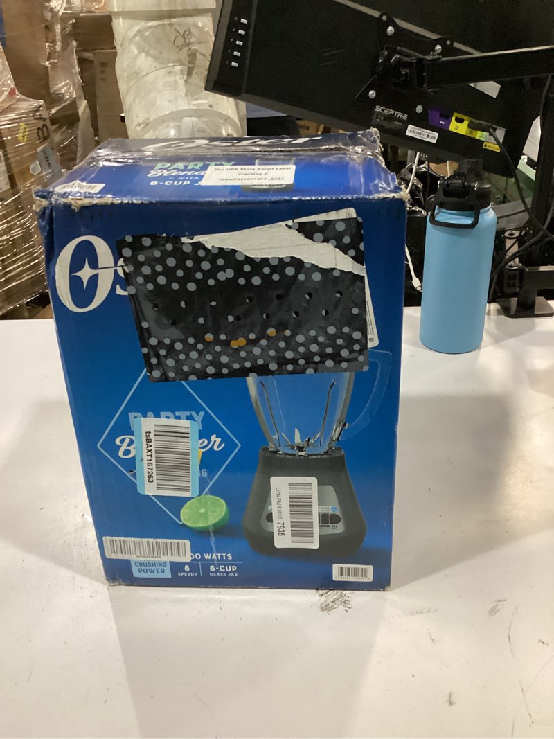 Condition photo showing New/Like New for oster® classic series 8-speed blender with 6-cup glass jar, gray