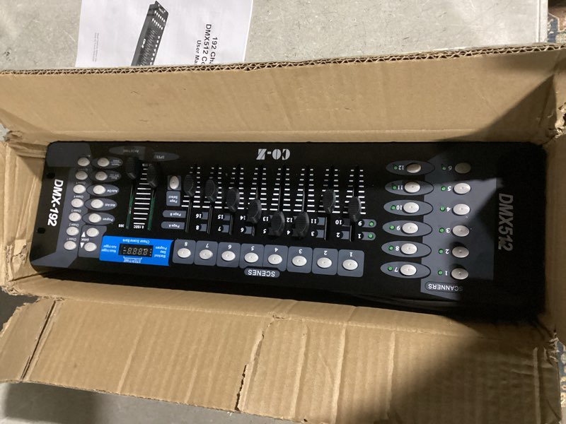 Condition photo showing Good Condition for CO-Z 192 DMX 512 Stage DJ Light Controller Lighting Mixer Board Console for Light Shows, Party Disco Pub Night Club DJs KTV Bars and Moving Heads