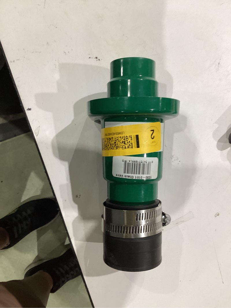 Condition photo showing As Is for zoeller plastic check valve