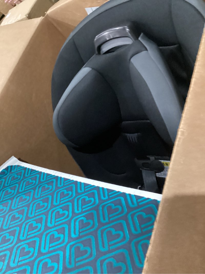 Condition photo showing As Is for safety 1st ellaris 3-in-1 convertible car seat, slim fit design, rear & forward-facing, 5-position headrest, 3-across fit, travel-friendly with machine-washable seat pad, smokey haze