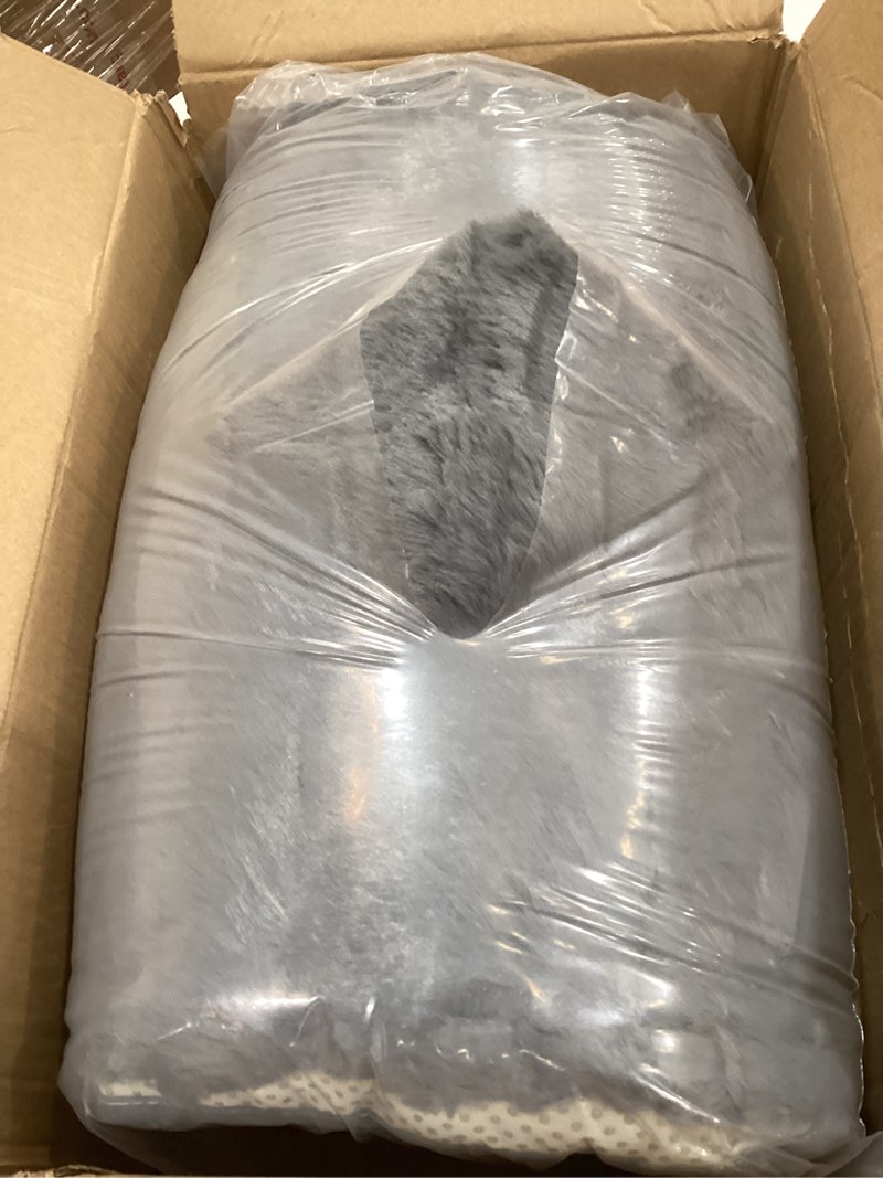 Condition photo showing Good Condition for Plush and Fuzzy Shaggy Couch Cover, Dog Pad Faux Fur Sofa Cover, Water Resistant Slipcover, Non-Slip Furniture Protector for Kids,Dogs,Cats.(Noble Gray-Bubble, X-Large Sofa) X-Large Sofa Noble Gray-bubble