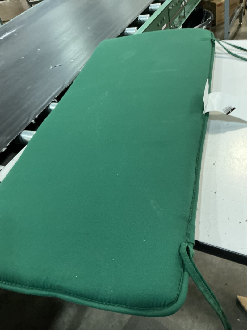 Condition photo showing Good Condition for 17"x37" solid bench cushion dark green - room essentials™