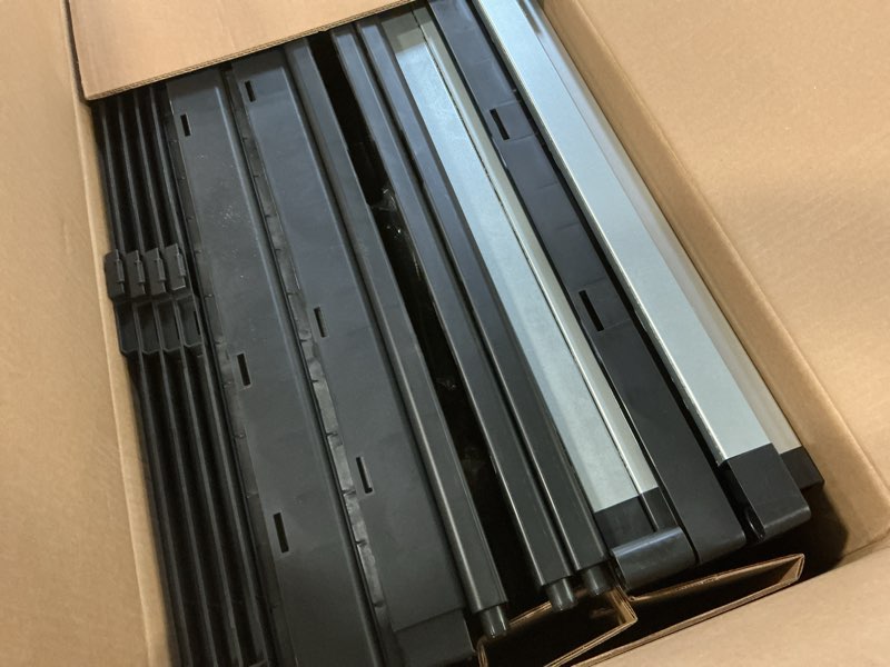 Condition photo showing Good Condition for  Keter Premium One 35-in W x 74-in H x 18.5-in D Freestanding Plastic Garage Cabinet in Black