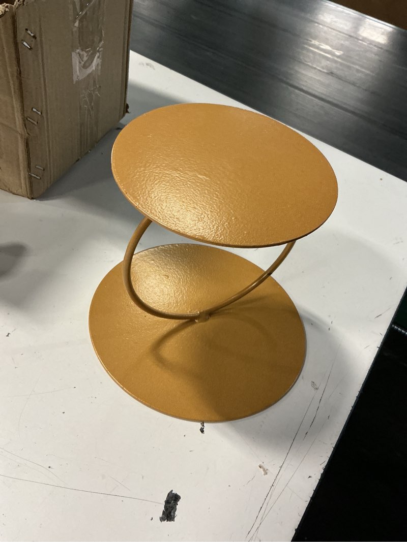 Condition photo showing Good Condition for noble foods round design spacer tier display wedding metal cake stand cake decoration