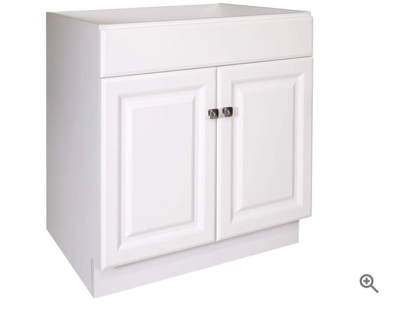 Wyndham 30\" Single Free Standing Wood Vanity Cabinet Only - Less Vanity Top