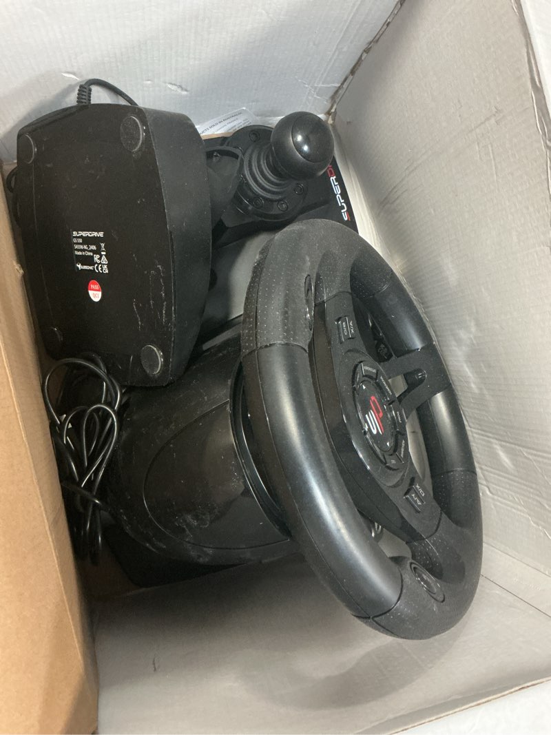 Condition photo showing As Is for SUBSONIC - Superdrive GS550 Steering Wheel - Racing Wheel with Pedals, Paddles, Shifter, Vibration - For Switch 2, Switch, Xbox Series X/S, PS4, Xbox One, and PC