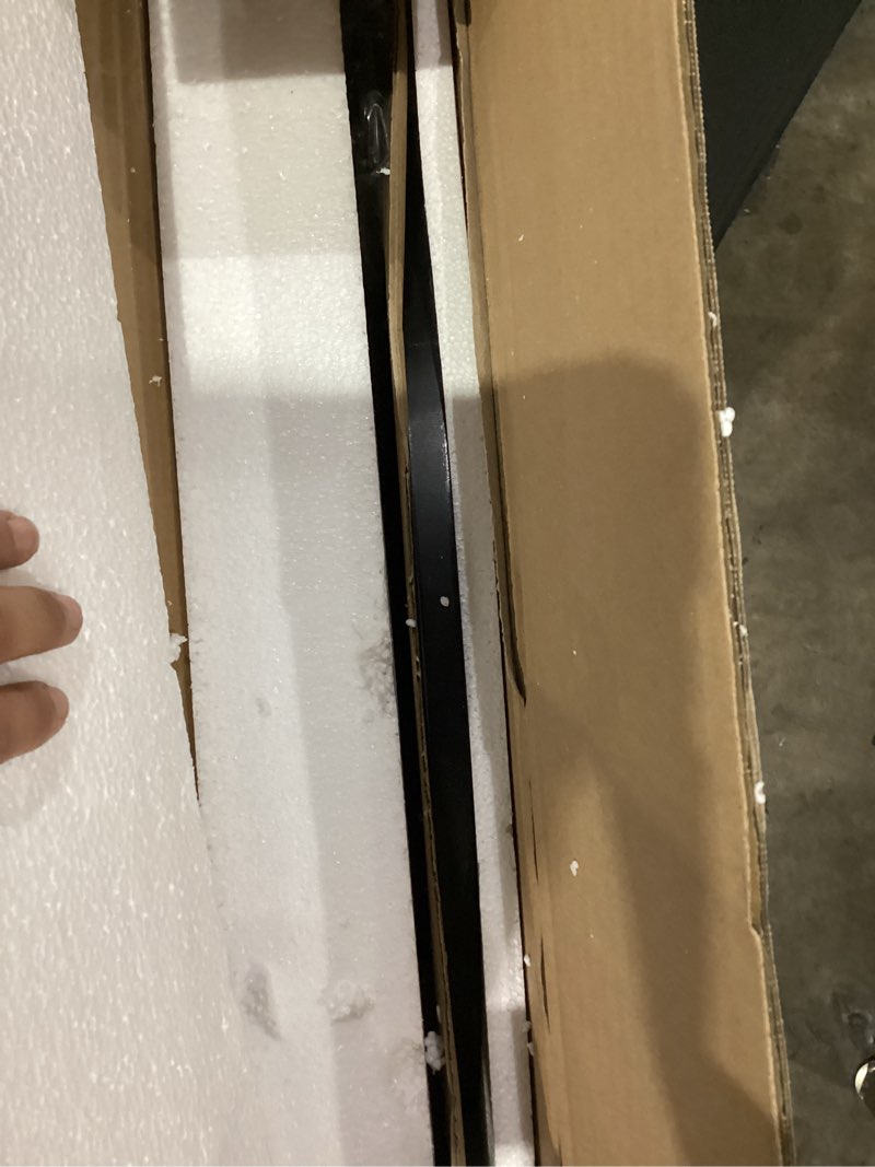 Condition photo showing As Is for HOOBRO Round Bar Table, 35" Tall Pub Table, with Non-Slip Base for Narrow Space, Bar Height Table for Kitchen, Easy to Assemble, Black BB57BT01 1 Black