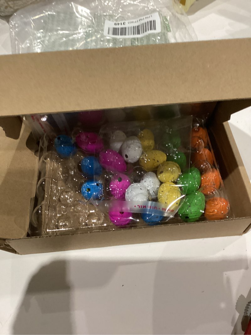 Condition photo showing As Is for Dinosaur Party Favors Funny Mini Dinosaur Toys Dinosaur Birthday Party Supplies 24 Pack Dino Eggs and 24 Hatching Card Bulk Gifts Novelty Birthday Party Decorations for Kids Boys Girls Toddler 24pcs