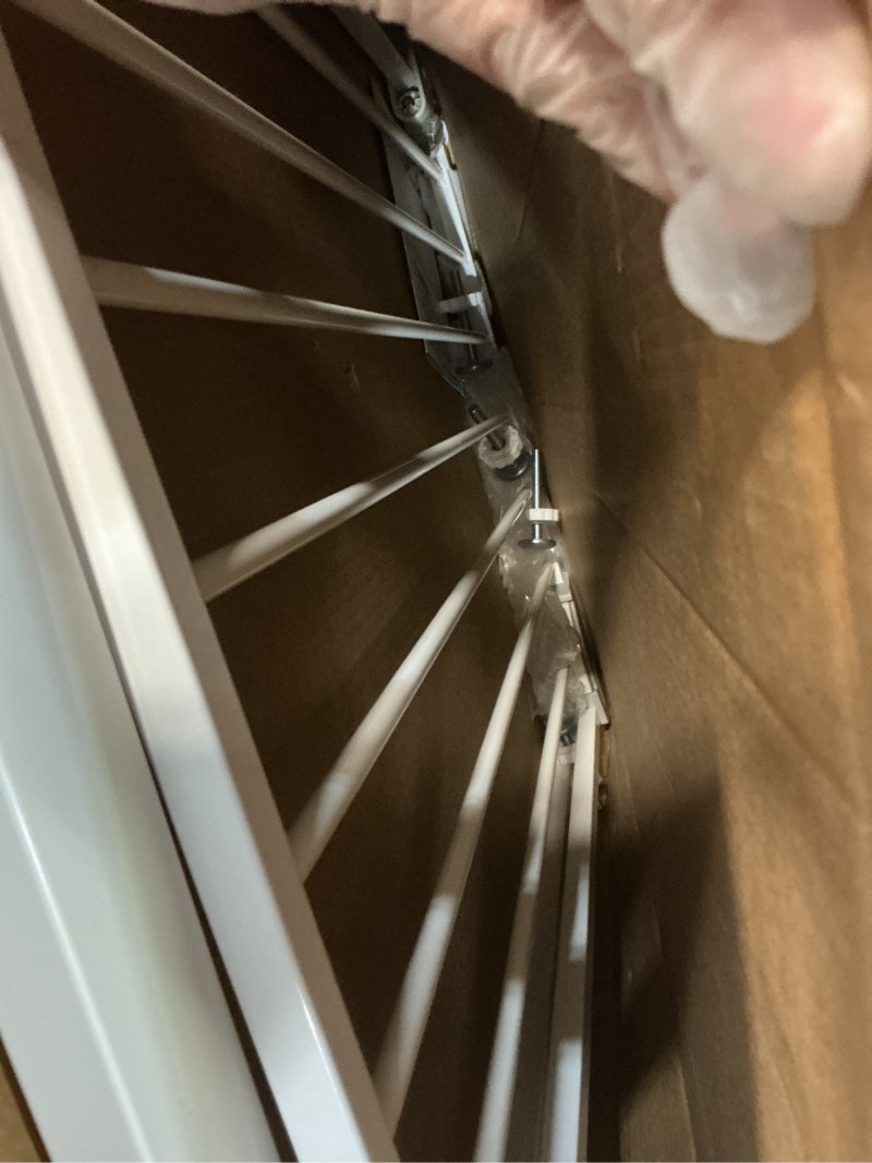 Condition photo showing Good Condition for safety gate for stairs & doorways, auto-close baby gate or dog gate – pressure mount no drilling, 30" tall all metal frame with dual locking system (white, 30" tall 29"-33" wide) white 30"tall 29"-33" wide