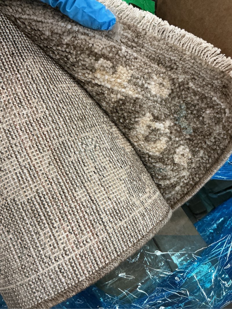 Condition photo showing As Is for Loloi II Winston Collection WIT-01 Taupe/Bone 2'-7" x 8'-0" Runner Rug, .38" Pile Height, Soft, Durable, Non-Shedding, Easy Clean, Rug for Living Room Taupe / Bone 2'7" x 8' (Rectangular)