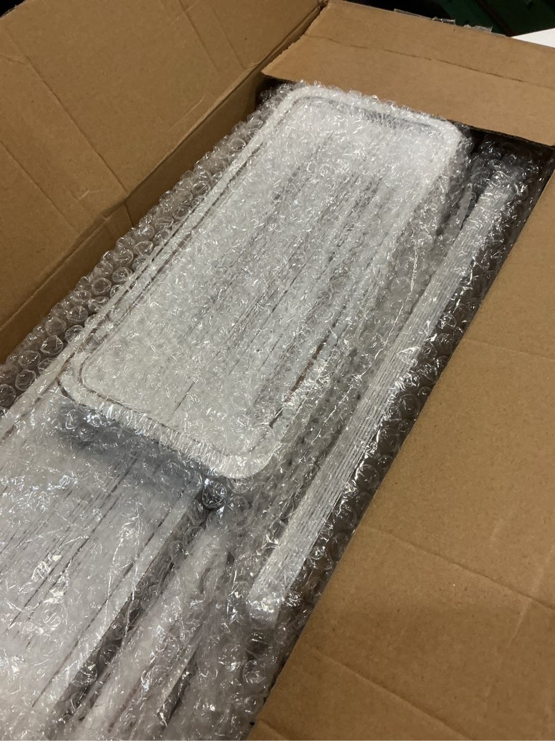 Condition photo showing New/Like New for wooden 3 tier swing cupcake stand with serving platter 20x30 foldable ladder stand dessert display cake snack fruit bread centerpieces for party, birthday, wedding, baby shower(rustic white)