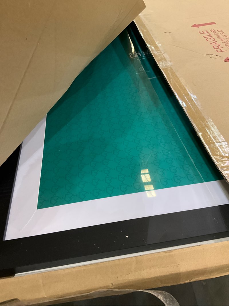 Condition photo showing Good Condition for LaVie Home 27 x 40 Poster Frame Black?1 Pack?, Display Pictures 24x36 with Mat or 27x40 Without Mat, 2 Inch Wood Profile, Stable and Sturdy Picture Frame with Polished Plexiglass 27x40 Black