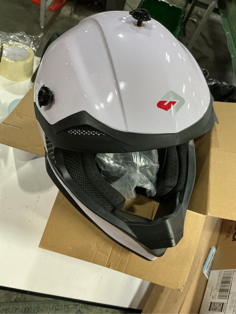 Condition photo showing Good Condition for youth dirt bike helmets,mm605 kids full face motorcycle helmet for off-road atv utv bmx street riding,kids motocross helmet with goggles gloves,dot approved gloss white x-large