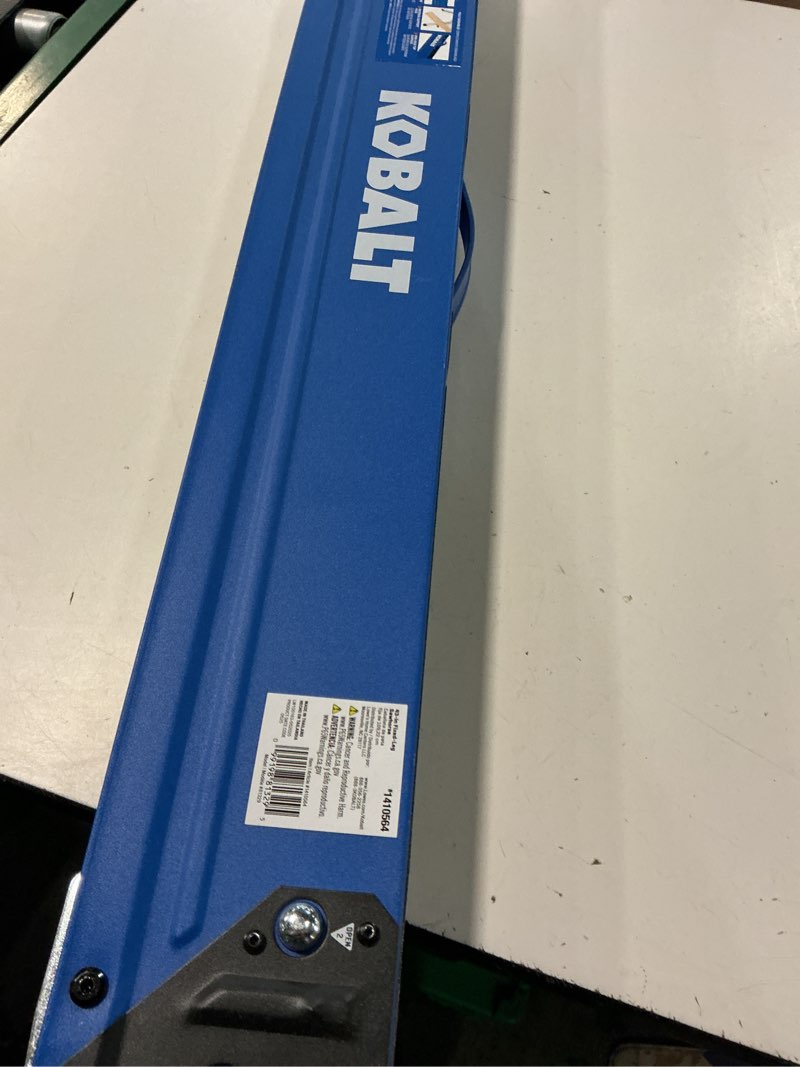 Condition photo showing As Is for kobalt 43-in w x 30-in h steel saw horse (1100-lb capacity)