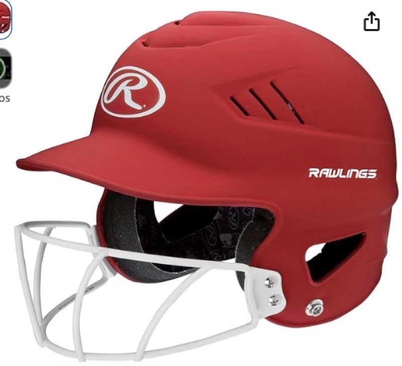 Rawlings | COOLFLO Batting Helmet with Facemask | Fastpitch Softball | One Size Fits Most (6 1/2” – 7 1/2”) Matte Scarlet 6.5" - 7.5" | One Size
