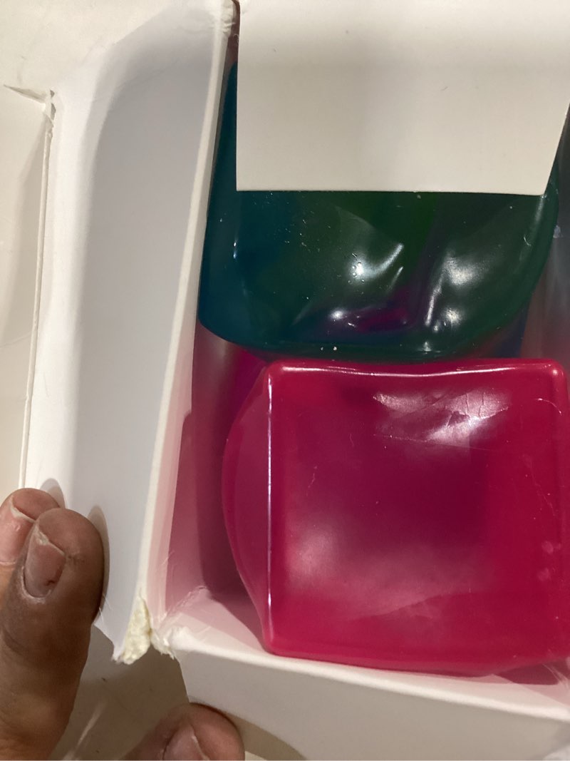 Condition photo showing Good Condition for 4 pack stress cube sensory fidget toys for anxiety stress relief, slow rising fidget cube squeeze toys, squishy cube filled with thick substance, ice cube stress balls for adults kids