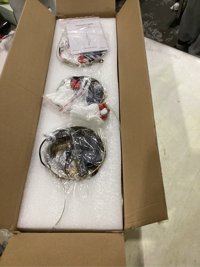 Condition photo showing New/Like New for Modern LED Pendant Light 6000K Gold Pendant Lights Spiral Creative Kitchen Island Light Fixture Adjustable Height Pendant Lighting for Kitchen Dining Room Living Room Bedroom(3-Pack)