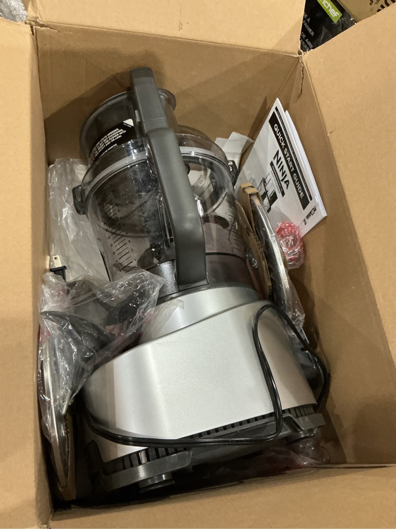 Condition photo showing Good Condition for ninja food processor, professional xl, 1200 peak-watts, 4-in-1, chopping, slicing/shredding, purees, dough, 12-cup processor bowl, 2 blades & 2 discs, feed chute/pusher, black, nf701 12-cup food processor
