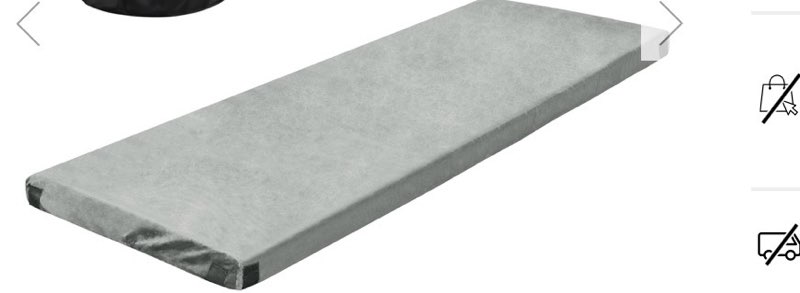 Memory Foam Camping Mattress - Grey 27”X69” 3”