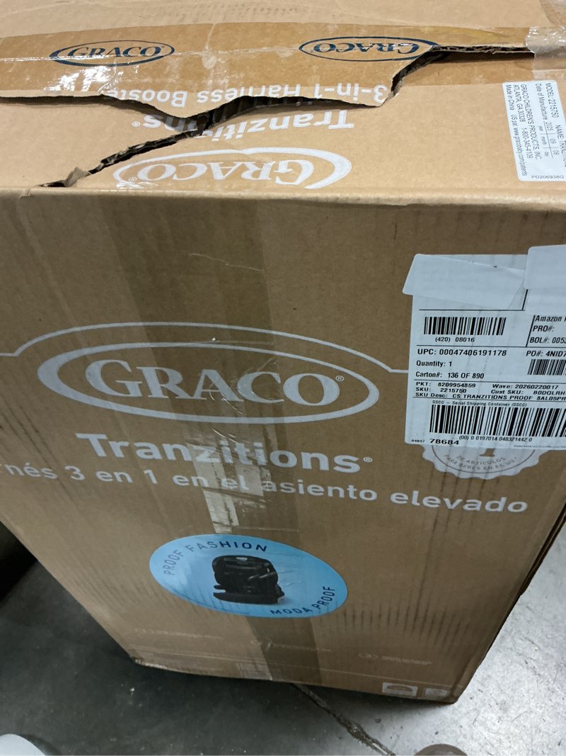 Condition photo showing Good Condition for graco tranzitions 3-in-1 harness booster car seat, forward facing car seat, highback, to backless booster, proof proof 2.0