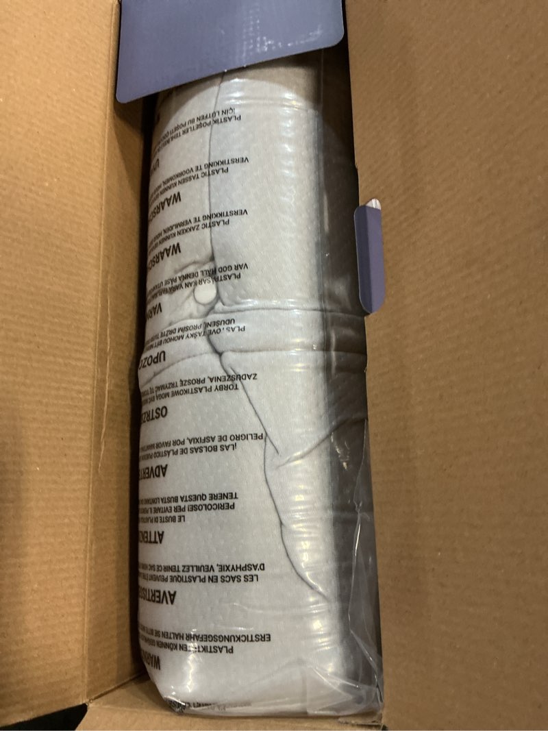 Condition photo showing New/Like New for DONAMA Cervical Pillow for Neck and Shoulder,Contour Memory Foam Pillow,Ergonomic Neck Support Pillow for Side Back Stomach Sleepers with Pillowcase Light Grey Queen Size 24.8"Lx14.96"Wx5.51"H