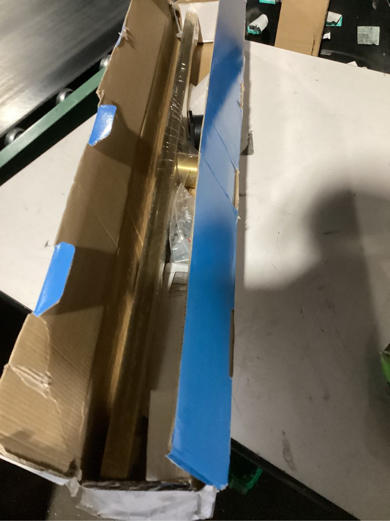 Condition photo showing New/Like New for sanitemodar linear shower drain, gold shower drain 36 inch with 2 in 1 flat and tile insert panel, aisi 304 stainless steel shower floor drain with hair strainer and leveling feet gold tile insert grate 36 inch