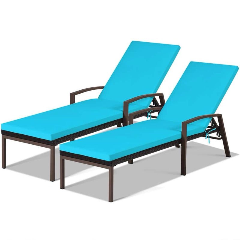 ((Only cushion ))Khedra Outdoor Wicker Chaise Lounge