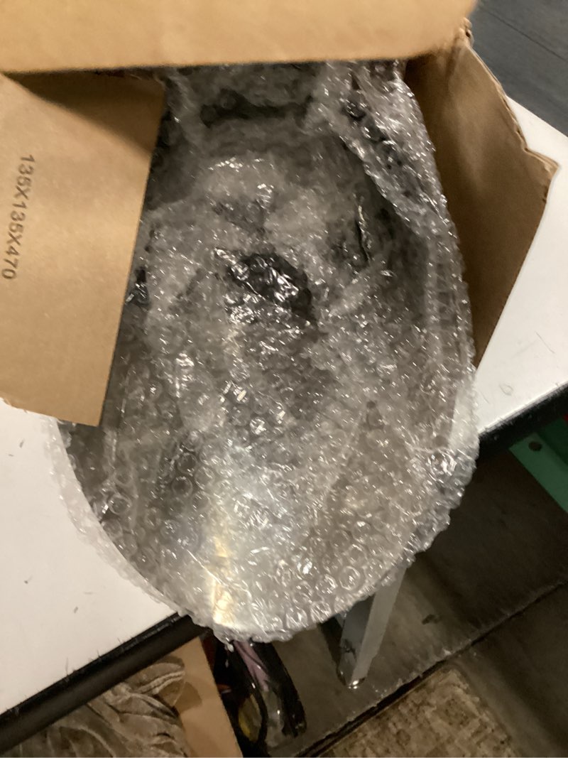 Condition photo showing Good Condition for lcgp 2.5" inlet exhaust tips, 2.5" inlet x 5" outlet x 18" overall length, weld on, polished, universal stainless steel diesel exhaust tailpipe dt-255018ac 2.5"x5"x18" angle cut
