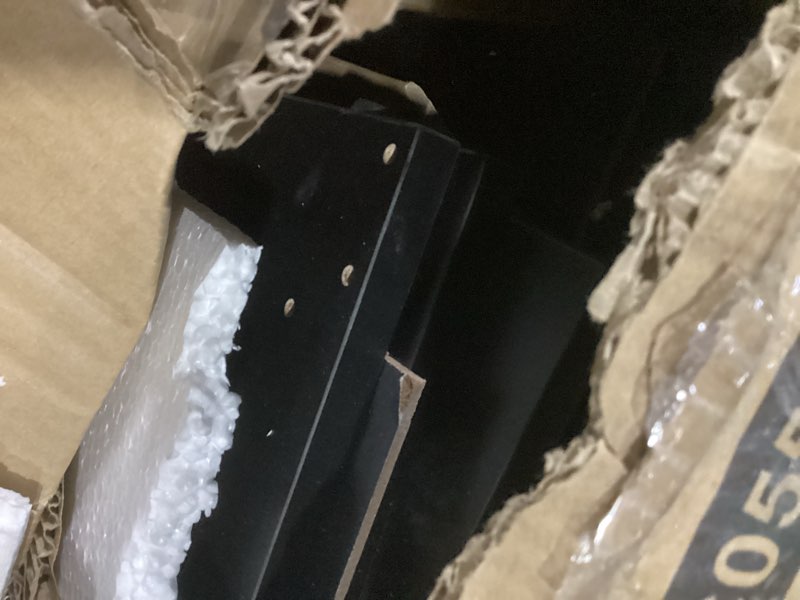 Condition photo showing As Is for vasagle 3 drawer file cabinet, vertical wood filing cabinet for home office, office printer stand for letter and a4 size, black