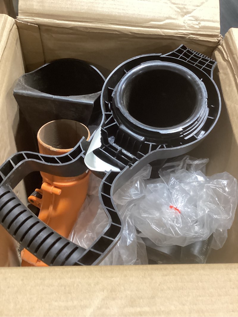 Condition photo showing As Is for black+decker leaf blower, leaf vacuum and mulcher 3 in 1, backpack blowers for lawn care,250 mph airflow, 400 cfm delivery power, reusable bag included, corded (bebl7000)