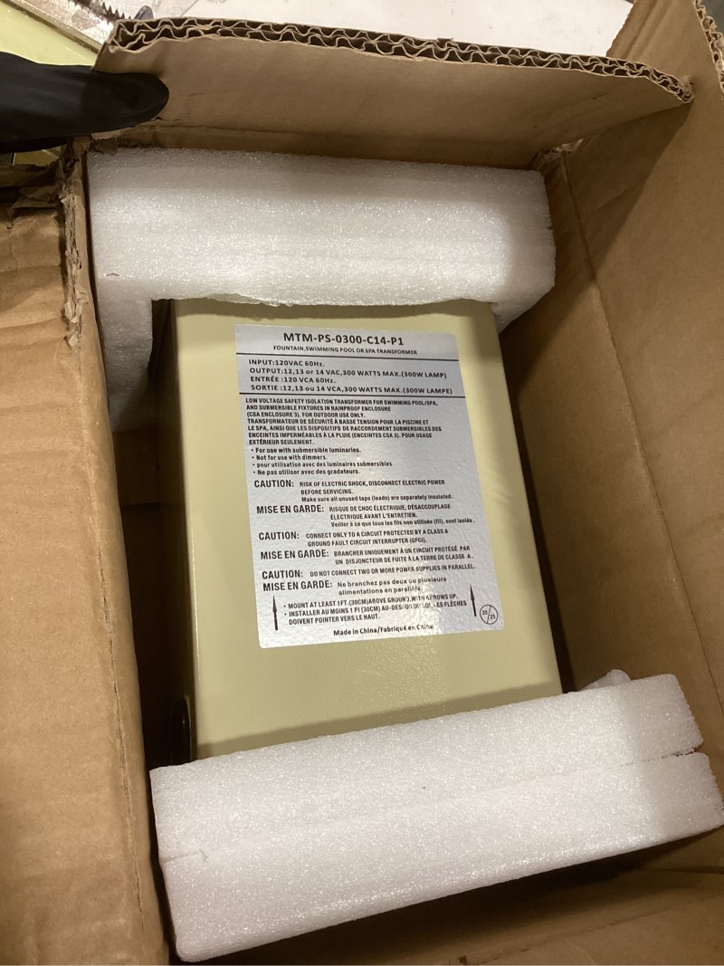 Condition photo showing Good Condition for Suraielec 300W Pool Light Transformer, 120V AC to 12V 13V 14V AC Multi Tap Outputs, Low Voltage Landscape Transformer for Pool Spa Lighting, Fountain, Automatic Circuit Breaker, UL Listed