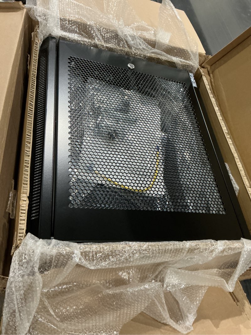 Condition photo showing Good Condition for 9u wall mount server cabinet network rack vented enclosure locking door