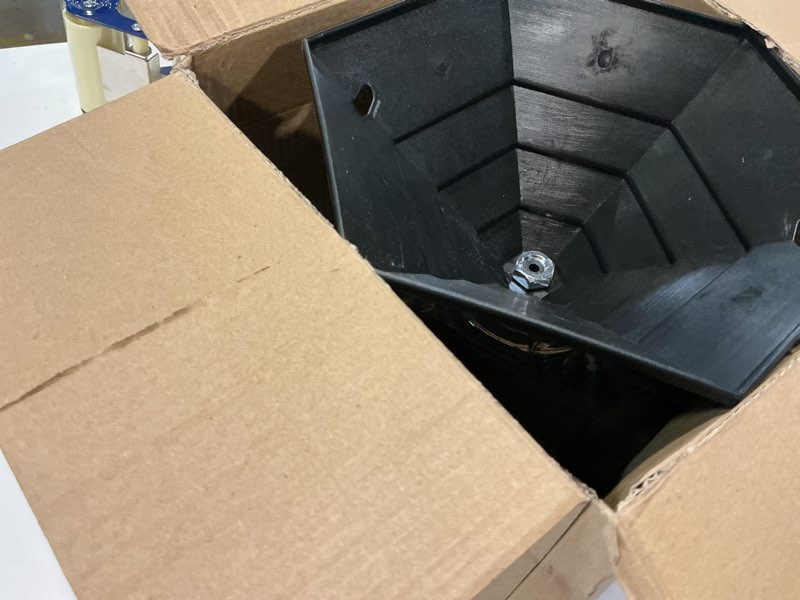 Condition photo showing New/Like New for Kingsyard Metal Bird Feeder for Outdoors Hanging, 3 lbs Seed Feeder, Wild Bird Feeders for Garden Cardinal Finch Bluebird, Easy to Fill & Clean, Black