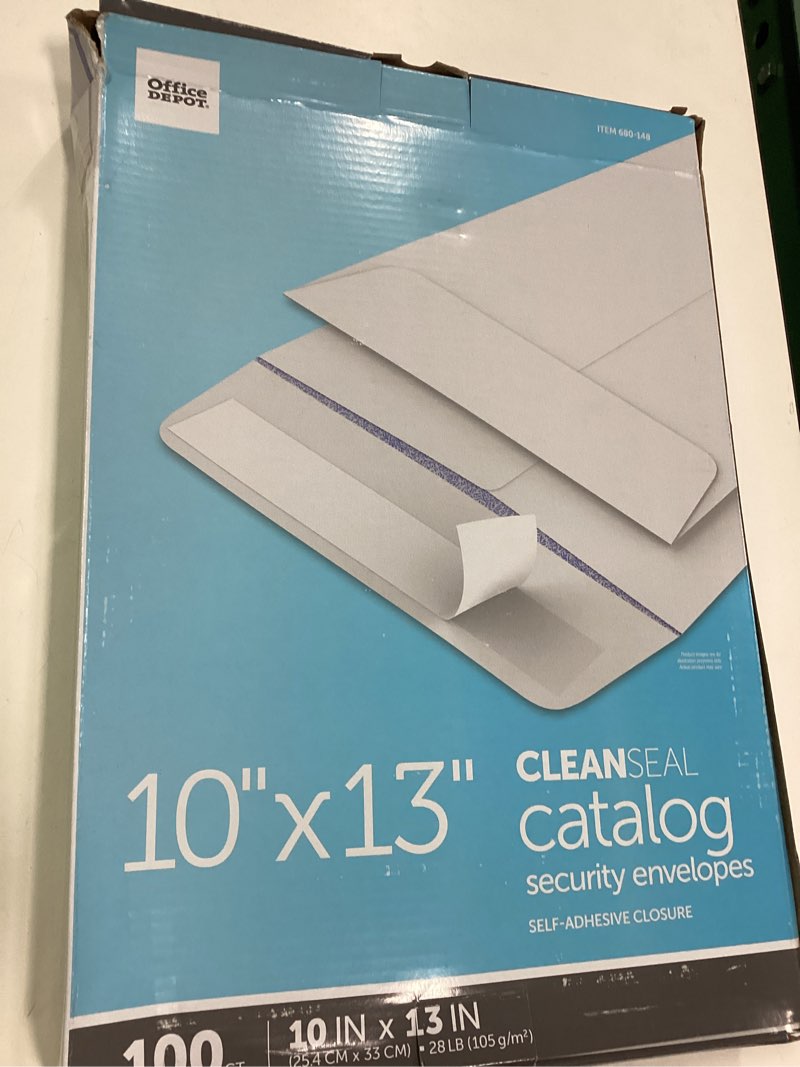 Condition photo showing New/Like New for Office Depot Clean Seal(TM) Catalog Envelopes  10in. x 13in.  White With Security Tint  Pack Of 100  77929