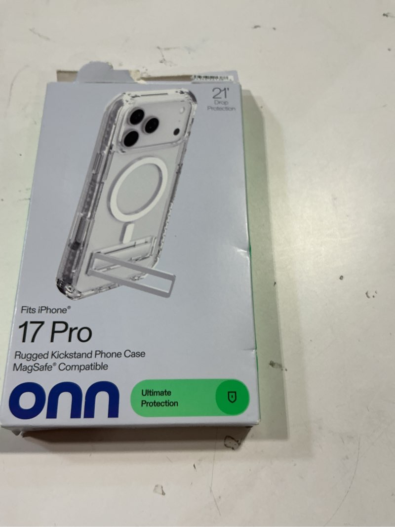 Condition photo showing Good Condition for onn magsafe compatible rugged phone case with kickstand for iphone 17 - clear